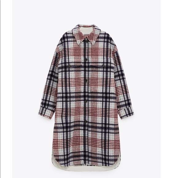 Zara long plaid overshirt - Picture 10 of 16
